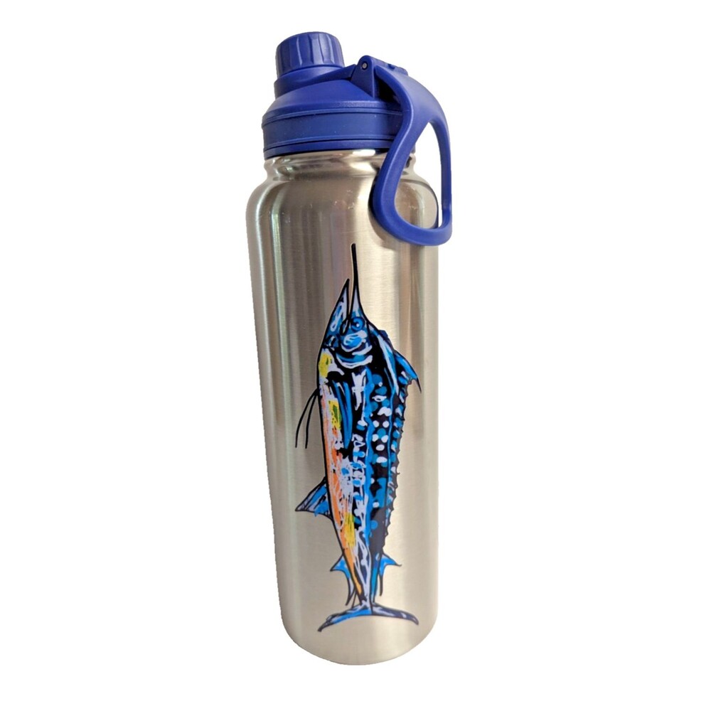 Abby Paffrath Manna Artist Double Wall Cooler Marlin Stainless Steel 40oz NEW